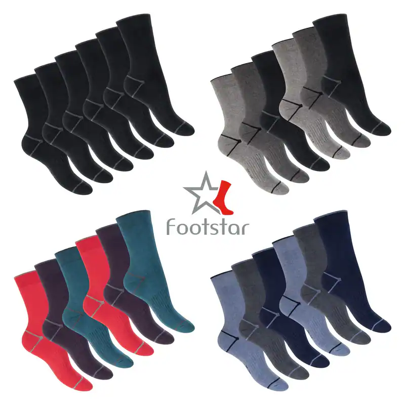 Footstar EVERYDAY! Thermo Socken (6 Paar) Warme Vollfrottee Socken