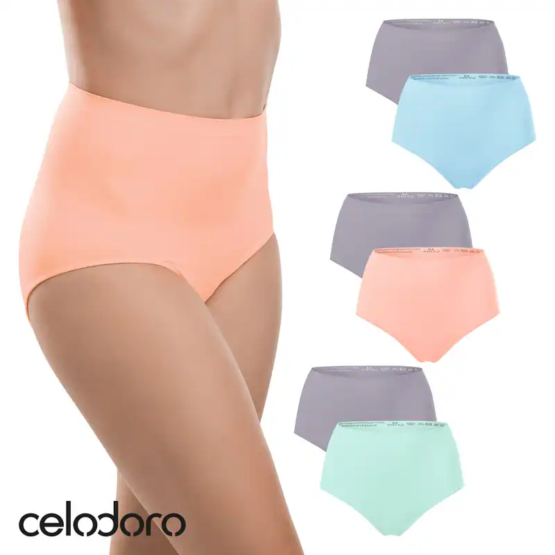 2er Pack Damen Taillenslip seamless ohne Nähte - in schönen Farben