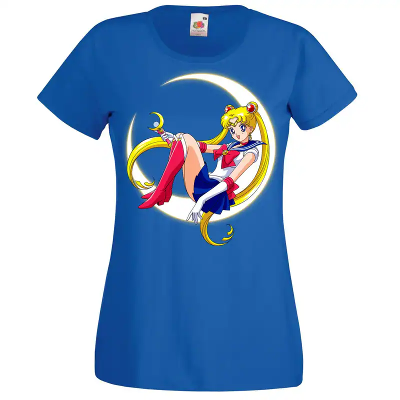 Youth Designz Damen T-Shirt Sailor Moon Logo Print Anime Manga Spruch Lustig 90s
