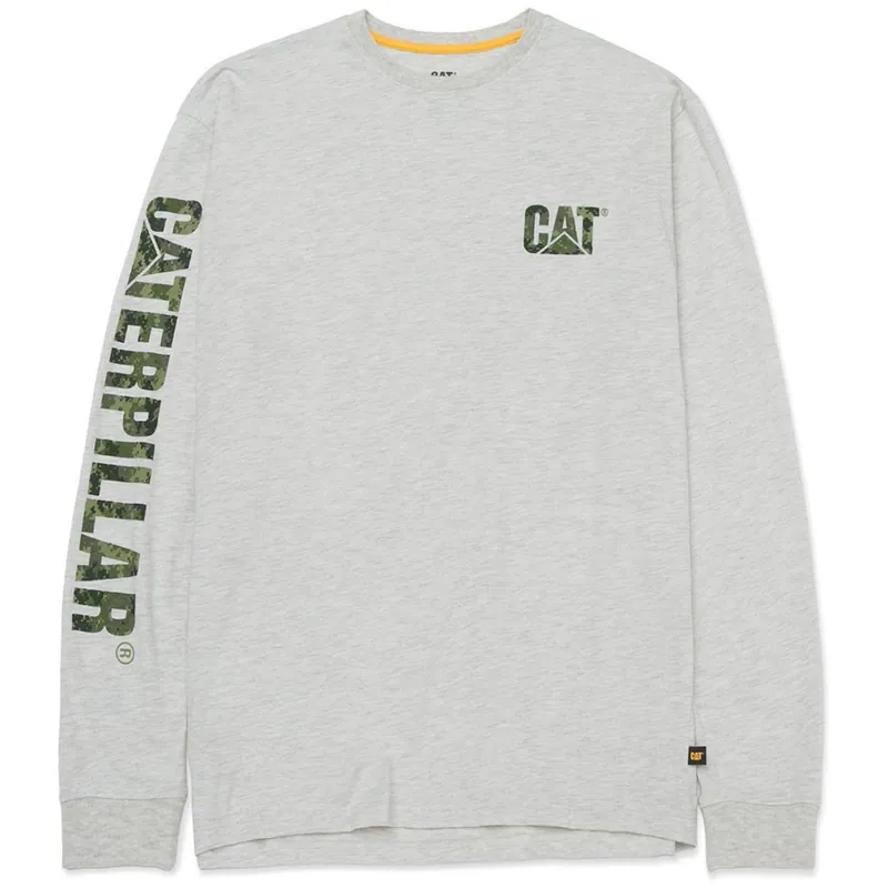 CAT Langarmshirt T-Shirt Langarm Banner Long Sleeve cream / schwarz