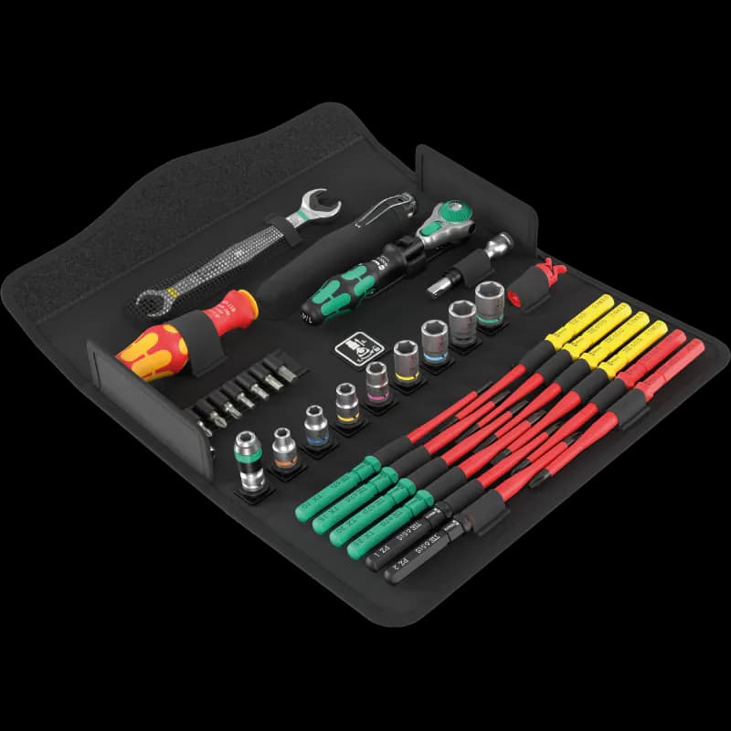 Wera Kraftform Kompakt W1 Wartung Werkzeugset 35-teilig Montageset mit Tasche