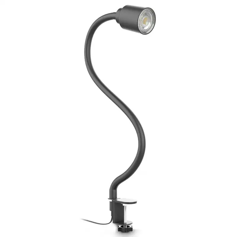 LED Klemmleuchte Leselampe flexibel Tischlampe Schreibtisch flex schwarz 5W GU10