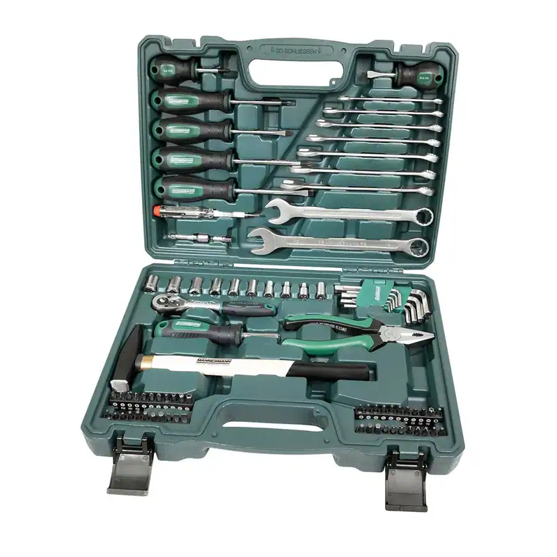 Brüder Mannesmann Werkzeugkoffer 85-tlg. M29081 Ratsche Schlüssel Hammer B-Ware