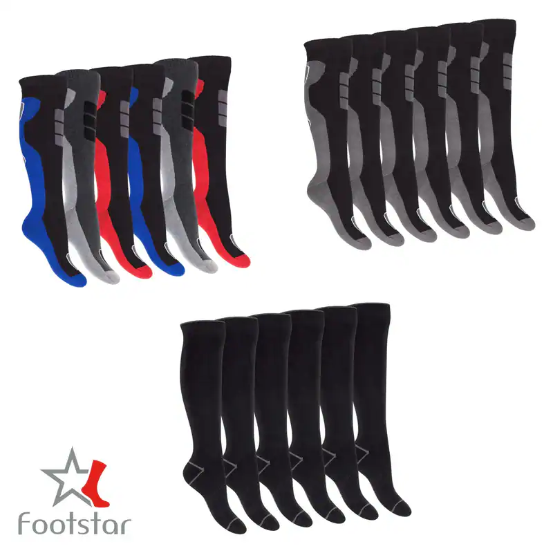 6 Paar Herren Thermo Strümpfe Vollfrottee Thermo Kniestrümpfe von Footstar