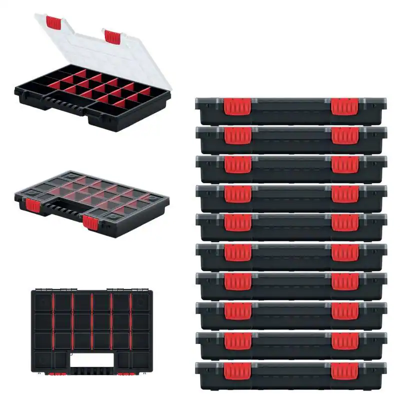 Kistenberg 10er Set Sortierbox Sortimentskasten Kleinteilemagazin inkl. Trenner