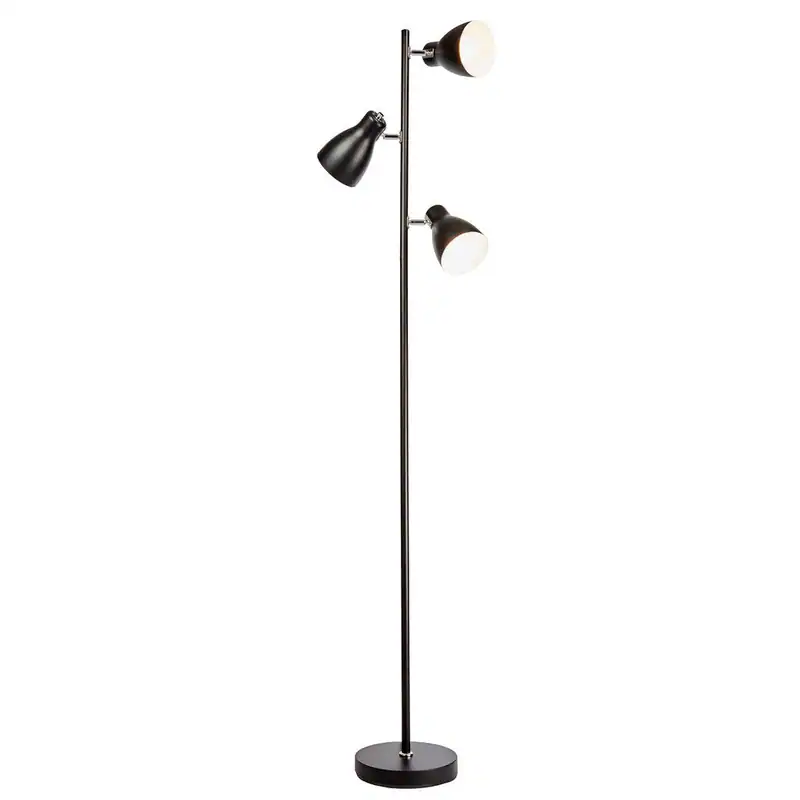 LED Design Stehleuchte Metall Deckenfluter Steh-Lampe Leuchte schwenkbar schwarz