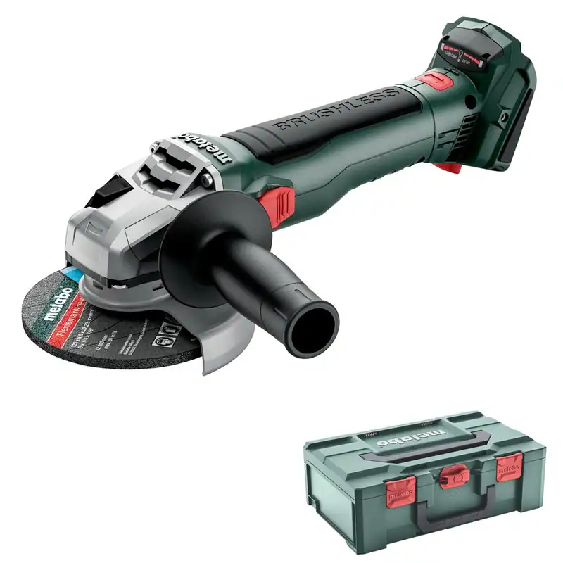 Metabo Akku Winkelschleifer W 18 LT BL 11-125 Solo 18 Volt metaBOX 165 L