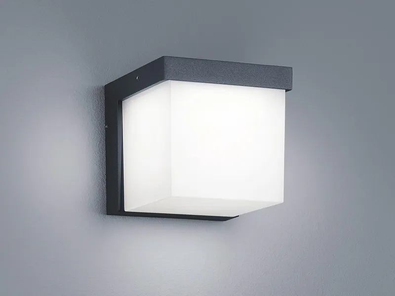 LED Außenwandleuchte, Terrassenbeleuchtung Wand, Design Würfel, Außenleuchte