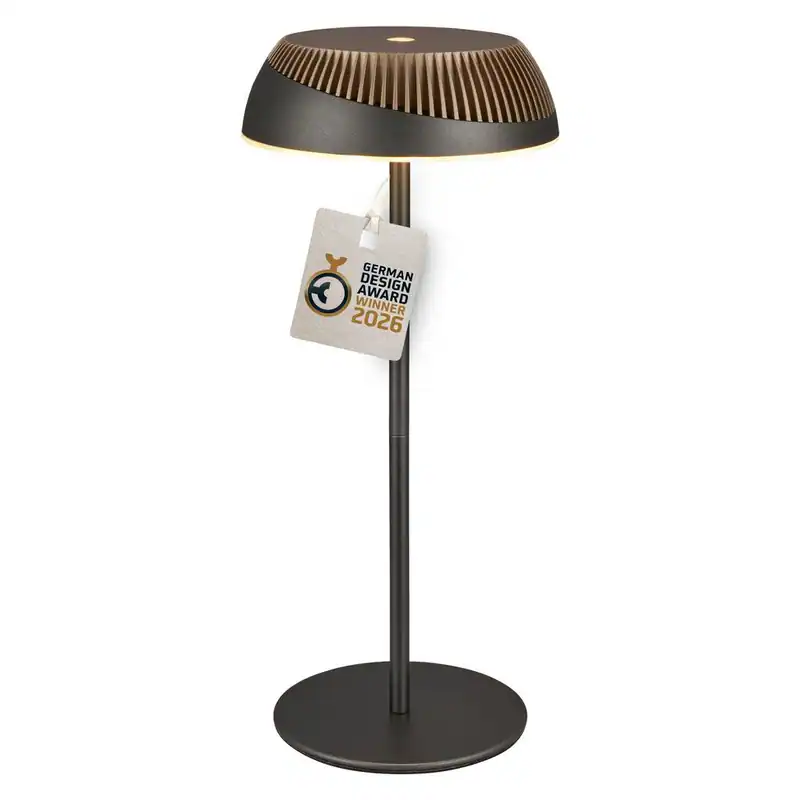 LED Tischlampe Akku Tischleuchte Kabellos Dimmbar Touch IP44 Anthrazit Bronze