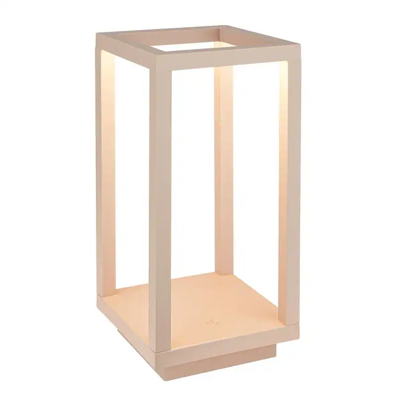 LED Laterne Lampe Tischlampe Kabellos IP44 Dimmbar Touch Akku CCT 22cm Beige
