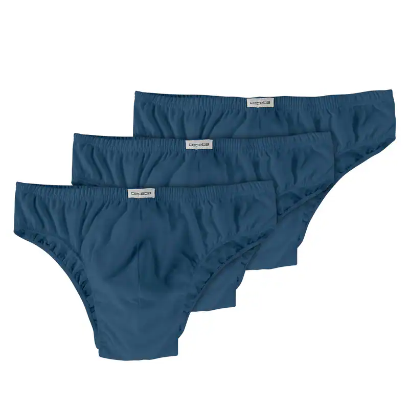 Slips Herren 3er-Pack blau Ceceba Übergröße M-8XL 100% Baumwolle OEKO-TEX®100
