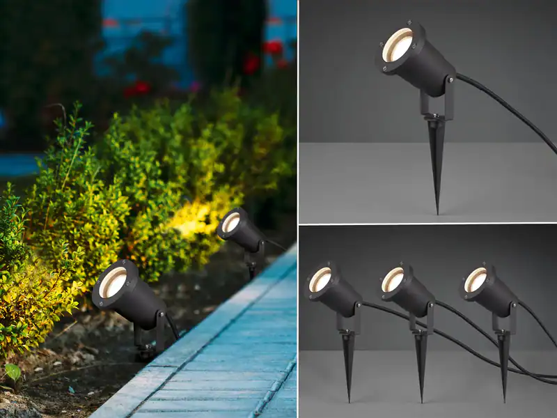 Erdspießstrahler Outdoor Pflanzenstrahler Gartenlampen mit Stromanschluß Stecker