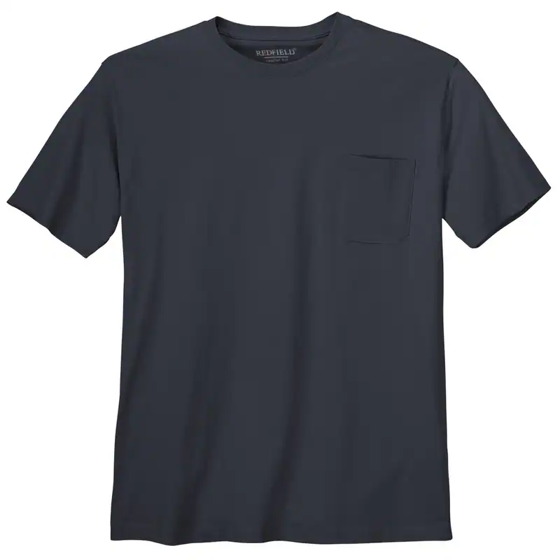 XXL Basic T-Shirt Jerry navy Brusttasche Redfield