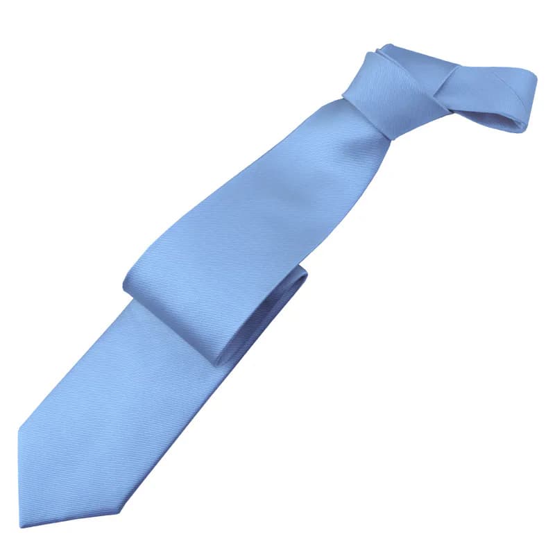 J.Ploenes hellblaue Seiden-Krawatte Überlänge 160 cm lang XXL-Größe Neu