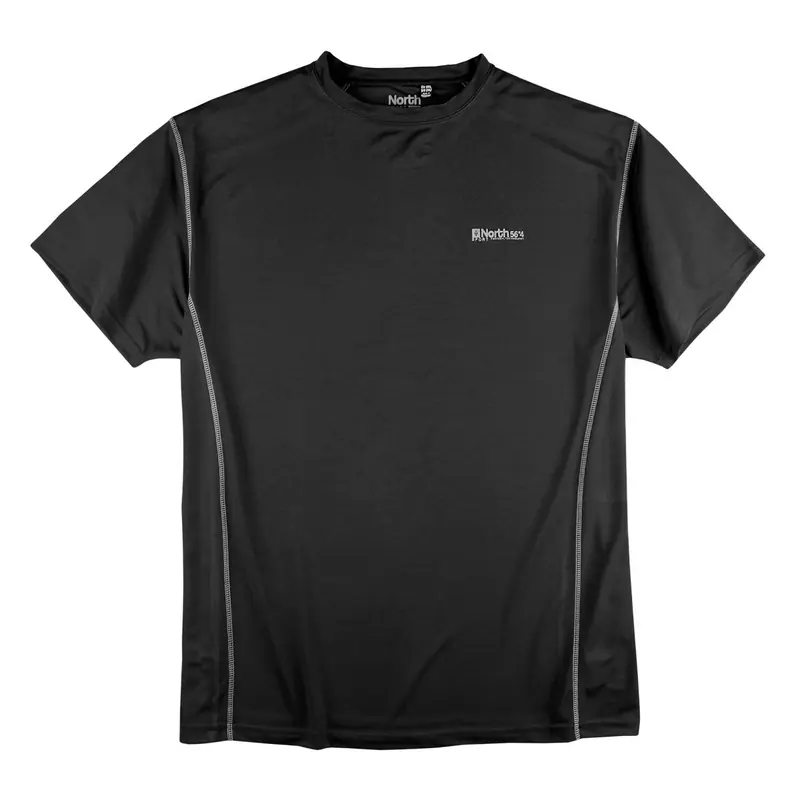 Übergrößen North Latitude Funktions T-Shirt schwarz
