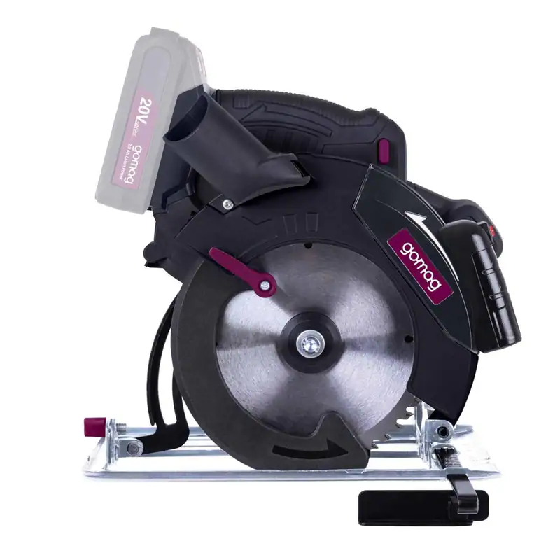 Gomag Akku-Handkreissäge GO-HKS165 20V 54mm Schnitthöhe Laser & Ø165mm Blatt
