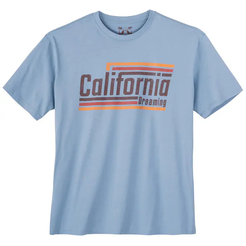 Calm Beach Übergrößen T-Shirt hellblau California 3XL 4XL 5XL 6XL 7XL 8XL 10XL