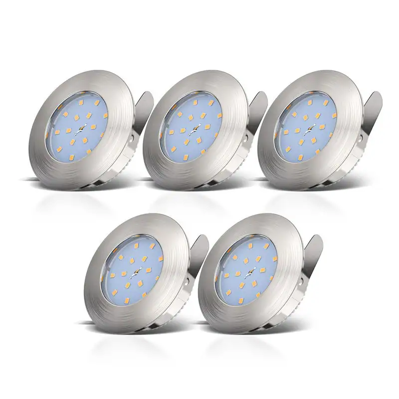 5x LED Einbaustrahler Badezimmer ultra-flach dimmbar IP44 Decken-Spot
