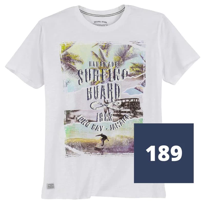 Redfield T-Shirt blau große Größen Surferprint