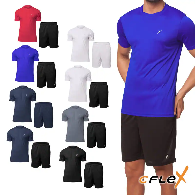 CFLEX Herren Sport-Set (2-teilig) - Fitness T-Shirt & Shorts - Sportswear Collec