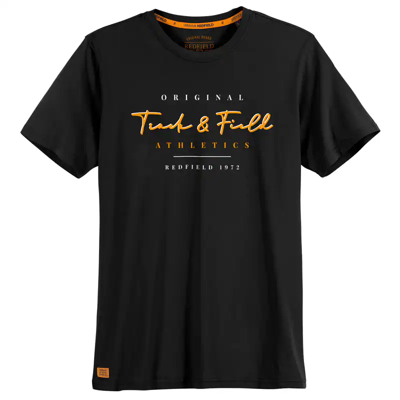 Redfield T-Shirt Übergröße schwarz cooler Print