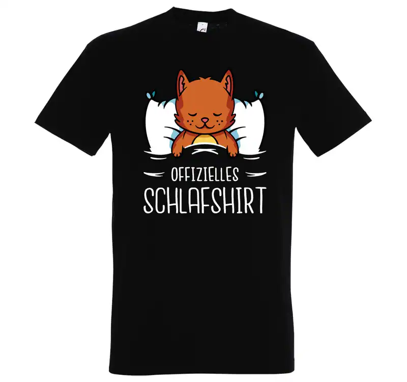 Youth Designz Offizielles Schlaf Herren T-Shirt mit Print Lustig Katze Schlafen