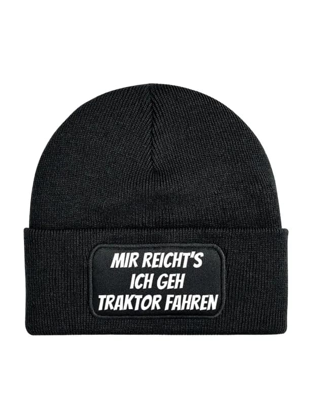 Unisex Beanie Mütze mit Traktor Fahren Druck als Geschenk für Herren & Damen