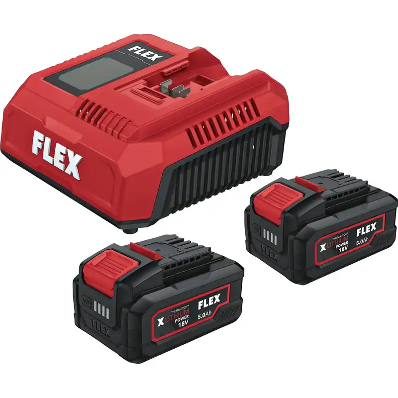 Flex Akku-Starter Set Power P-Set 18-55 CA2 2 x Akku AP 18/5.0 + CA2 12/18