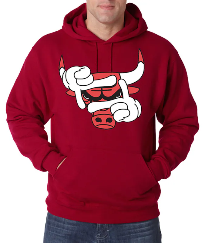 Youth Designz Herren Hoodie Bulls Pullover Lustig USA Chicago Basketball Fun