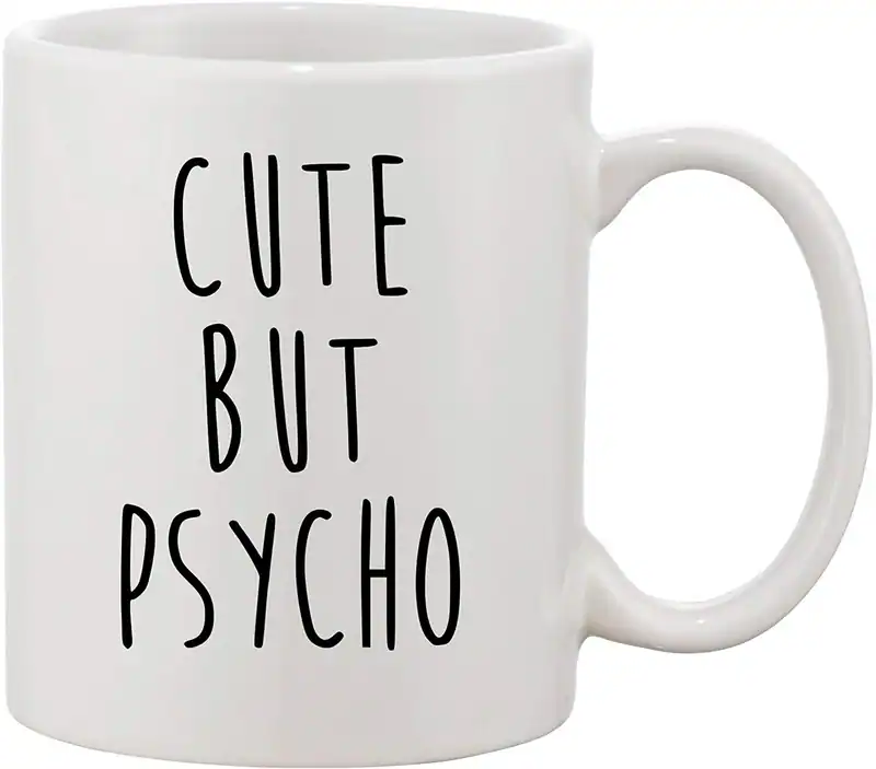 Youth Designz Tasse Kaffeetasse Cute But Psycho Spruch Lustig Fun Süß Geschenk