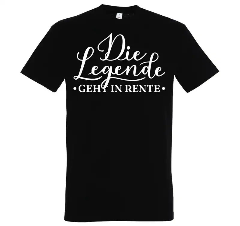 Herren T-Shirt LEGENDE GEHT IN RENTE Lustig Spruch Rente Ruhestand Rentner Fun
