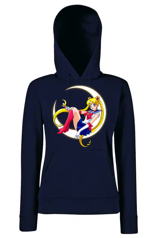 Youth Designz Damen Hoodie Sailor Moon Pullover Print Logo Anime Manga Cartoon