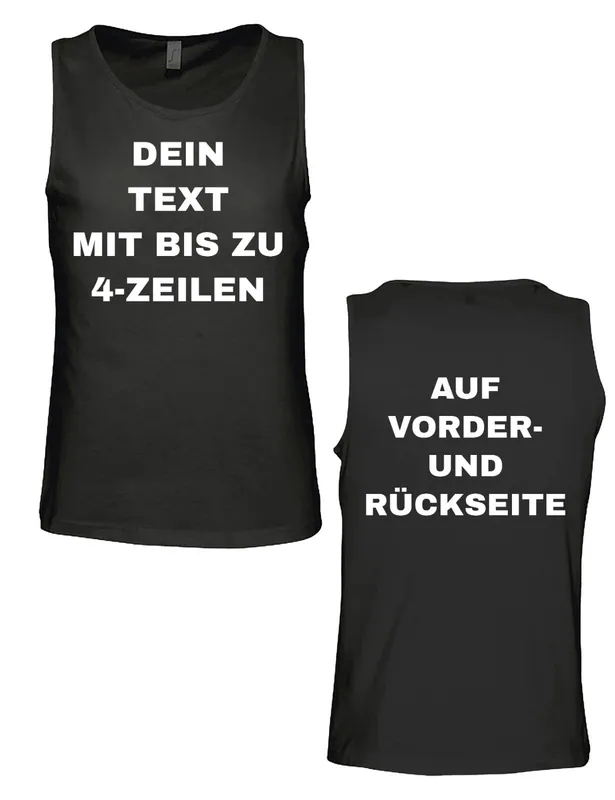 Herren Tanktop bedrucken lassen Wunschtext personalisiert Geschenk Männer Fun
