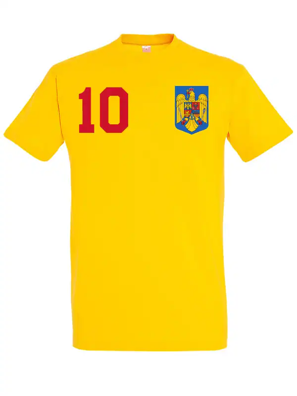 Youth Designz Herren T-Shirt Romania mit WUNSCHNAME + NUMMER Trikot EM WM Fun