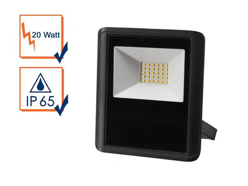 LED Strahler Außenscheinwerfer Hofbeleuchtung Baustelle Fluter Baustrahler 20W