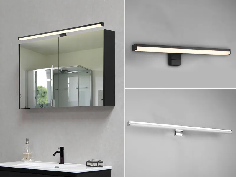 LED Badlampen Wad für Badezimmerspiegel Schminklicht Spiegelleuchte für Gäste WC