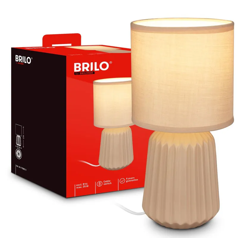 Tischlampe Keramik Nachttischlampe Tischleuchte Kabelschalter Stoffschirm