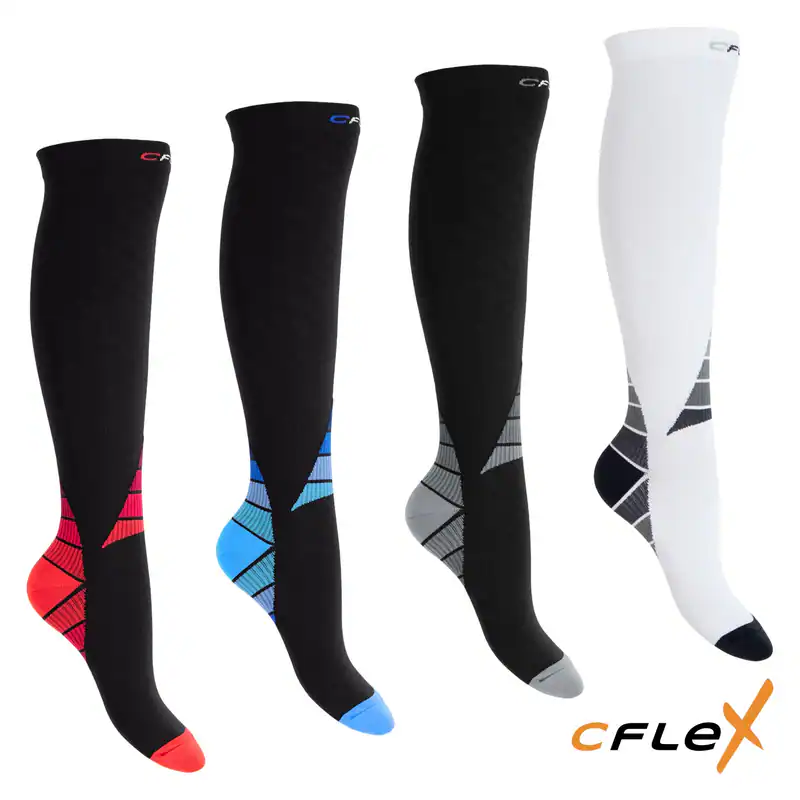 CFLEX Herren & Damen Sport Strümpfe (1 oder 2 Paar) Kompressions Kniestrümpfe