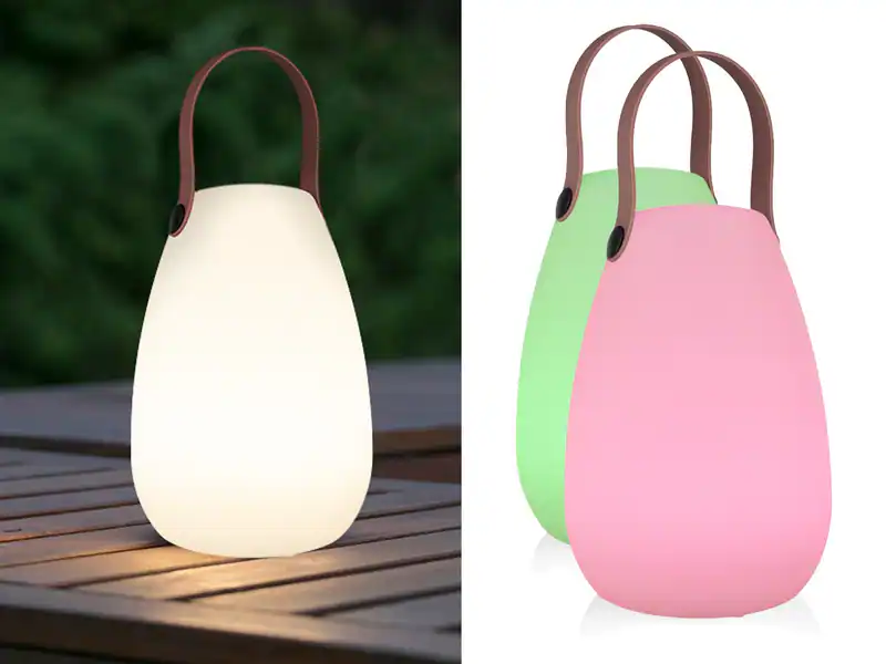 LED Tischleuchte für Außen mit Farbwechsel & Akku Batterie OUTDOOR Tischleuchte