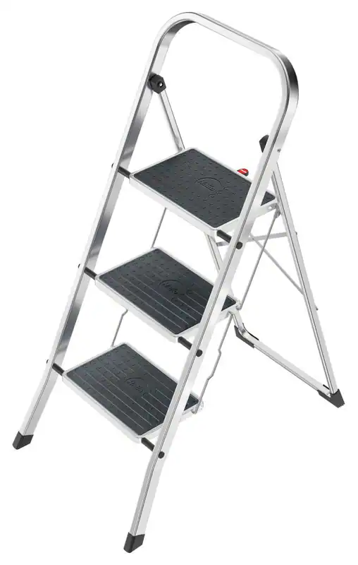 Hailo 3-stufiger Aluminium-Klapptritt K70 StandardLine Leiter Klapptritt Tritt