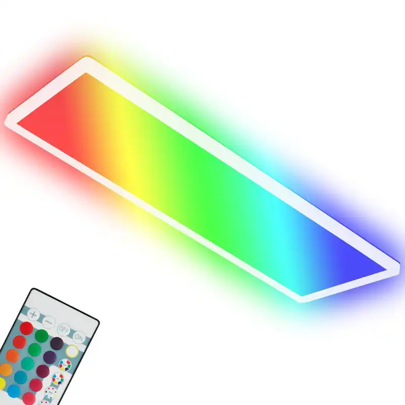 BRILONER SLIM LED Panel, Fernbedienung, Dimmbar, RGB bunte Lichtfarben, Neutralw