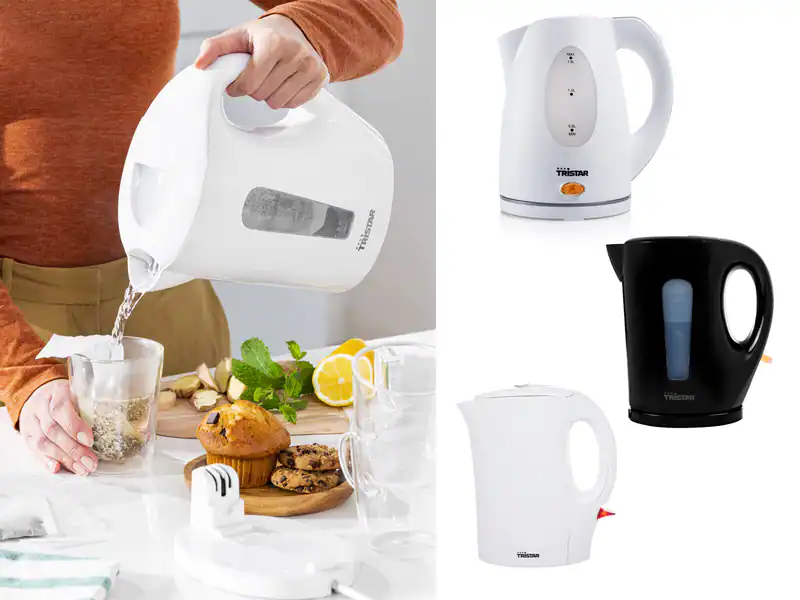Elektrischer Wasserkocher Kunststoff schnell & leise Heißwasserkocher Teekocher