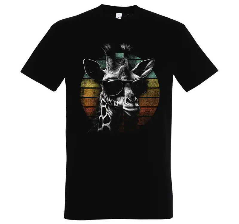 Youth Designz Retro Giraffe Herren T-Shirt Party Cool Lustig Fun Spruch