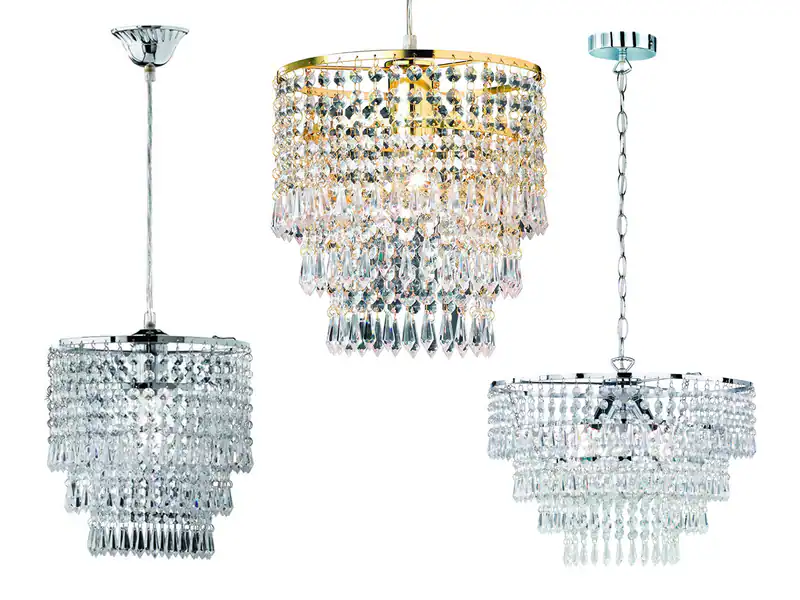 Kristalllampen aus Acryl Kronleuchter hängend für Wohnzimmertisch, Schlafzimmer