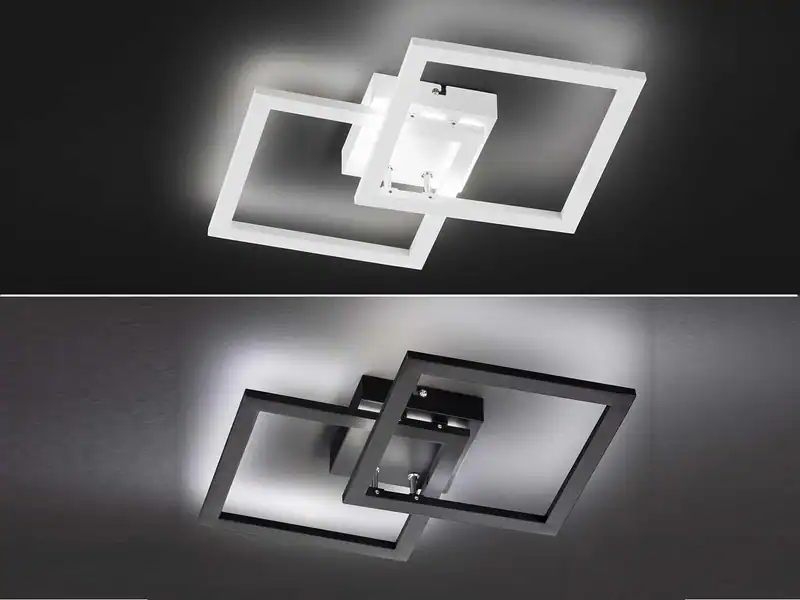LED Deckenleuchten flach, eckig moderne Küchenlampen über Kochinsel und Esstisch