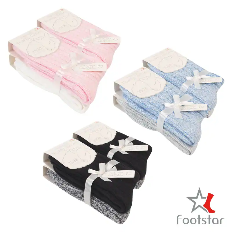 Footstar Damen Kuschel Socken (4 Paar) Warme Soft Socken Gegen kalte Füßen
