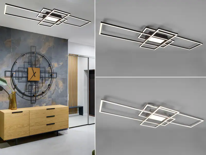 Große stylishe LED Lampen viereckig indirektes Licht für Galerie Flurbeleuchtung