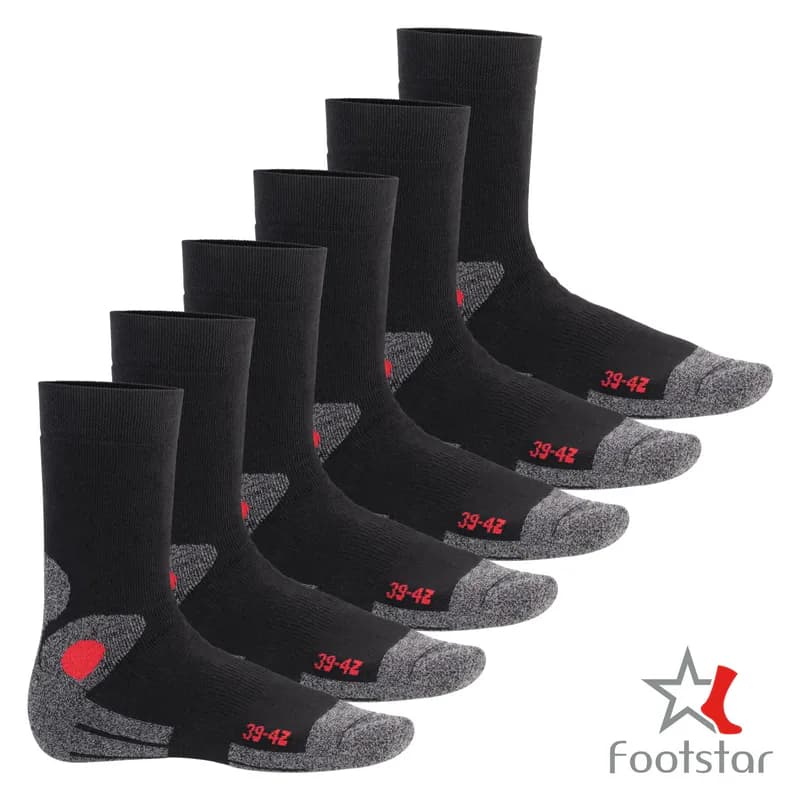 Damen & Herren Wintersocken (6 Paar) Vollfrottee Socken mit Thermo Effekt