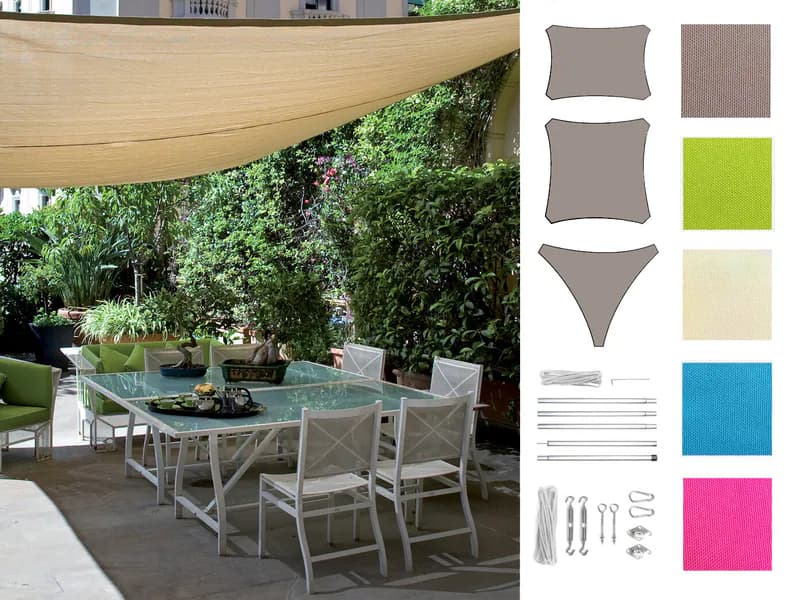 Sonnensegel groß & klein dreieckig viereckig für Terrassenbeschattung & Balkon
