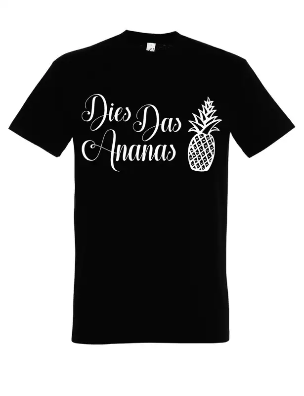 "Dies Das Ananas" Herren T-Shirt mit Lustigen Print Geschenk Fun-Shirt
